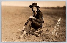 Grace Runyon Rodeo Cowgirl Doubleday c1920s Real Photo RPPC picture