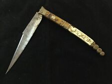 Antique 18/19TH Century Spanish Navajo Folding Knife Knife Blade 8