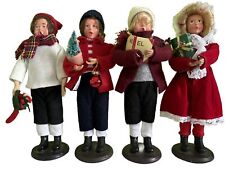 4 Promax Victorian Christmas Caroler Figurines Dolls Vintage picture