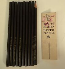 10 Vintage Ditto Medium Intense Pencils 1101  9 New and 1 Used Made In USA picture