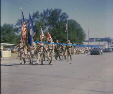 1960s 35mm Slides 10X Parade Marching Band Cars Bicycles Unknown Location #1346 picture
