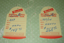 Vintage 1949 National Retail Furniture Assn. Sale Member Tags picture