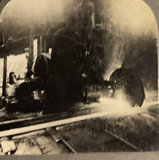 Pittsburgh PA Steel Works Saw Red Hot Beam c1920s Keystone 6421 Stereoview SA3 picture