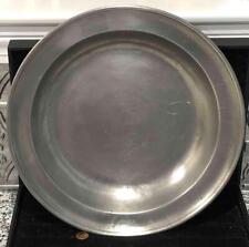 18th C. Antique American Pewter Deep Dish Platter, 13
