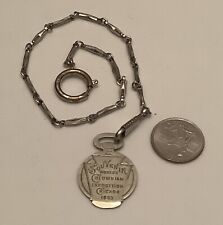 1893 Souvenir World’s Columbian Exposition Watch Fob & Chain * Chicago picture