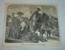1878 magazine engraving ~ TYPES OF MOUNTAINEERS IN THE DOORANEE, Afghanistan picture