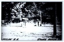 c1960's MILW RR Shore Acres Iowa Vintage Train Depot Station RPPC Photo Postcard picture