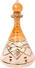 Egyptian Perfume Bottles Single Large Hand Blown Decorative PyrexGlass 5.75 inch picture