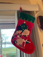 RARE MARSHALL FIELD'S UNCLE MISTLETOE AUNT HOLLY CHRISMAS SOCK picture