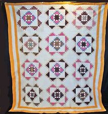 ANTIQUE QUILT c1860-1870 EIGHT POINT TWINKLING STAR 91