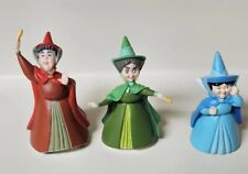 Disney 3 Faries Sleeping Beauty Figures Cake Toppers Flora Fauna Merryweather picture
