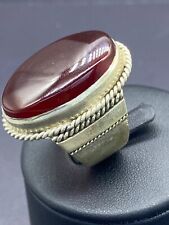 Rare Beautiful Old Natural Yemeni Stone Middle Eastern  Pure Sliver Antique Ring picture