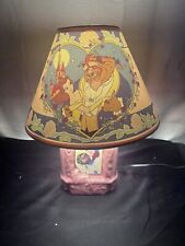 Vintage Disney Beauty and The Beast Lamp Features Belle glows in the dark Tested picture