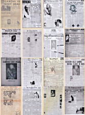 India 16 Postcards set based on front page of Newspapers of Gandhi assassination picture