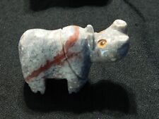 Hand Carved Dolomite Hippopotamus Spirit Animal Totem picture