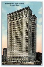 1914 Dime Savings Bank Building Exterior View Detroit Michigan Vintage Postcard picture