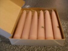 Partylite UNSCENTED 6 in. MAUVE HANDIPT TAPERS  SET OF 6  NIB picture