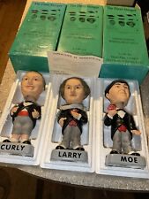 Vintage 1994 Three 3 Stooges SAM Bobblehead Set Of 3 With COA & All Original Box picture