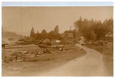 RPPC Gig Harbor Washington Timber Industry c.1910 Water Shore Logging Postcard picture