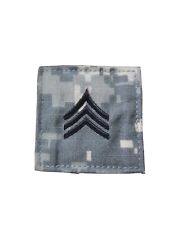 US Army ACU Rank E-5 Sergeant Patch w/ Hook Fastener Uniform Ready Made in USA picture