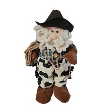 Singing Dancing Cowboy Santa Animated Tabletop Christmas Sterling Co. Works  picture
