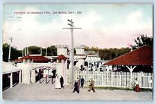 Des Moines Iowa IA Postcard Entrance Ingersoll Park Birds Eye View 1912 Vintage picture