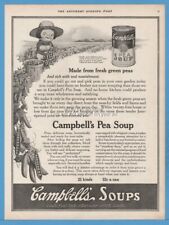 1918 Campbell's Pea Soup Camden New Jersey Kid Takes me back to Early June ad picture
