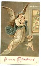 Postcard A Merry Christmas Angel Holding Baby Jesus  picture