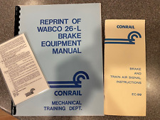 Conrail Train Brake Equipment & Instructions Manuals Locomotive Train picture