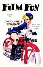 1929 SEXY GIRL FILM FUN MOTORCYCLE POLICE ART DECO 11X17 POSTER PINUP CHEESECAKE picture