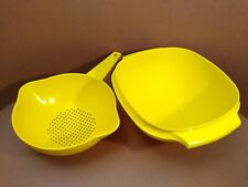 Vintage Tupperware Yellow Strainer (1 Qt.) & Food Container (No Lid) picture