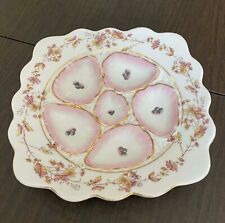 Antique Oyster Plate Marx & Gutherz Carlsbad Austria Square Floral Motif 9