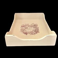 Ucycled French Country Soft Pink Wood Tray with Roses 14.5