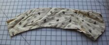9057 small piece antique 1870-80's cotton calico, cream with brown leaves,  picture