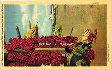 VTG Postcard- H1376. SAN XAVIER MISSION CHILI PEPPERS. Posted 1958 picture