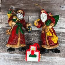 *VINTAGE* Kurt Adler SANTA Claus Christmas Holiday Ornaments picture