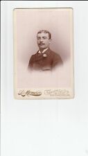 1898 Cabinet Card GREAT AD, VICTOIRIAN GENTLEMAN BOUTONNIERE,BIRD TIE TACK, S.F. picture