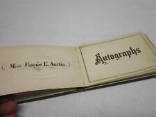 Austin Family Cooperstown Ny Autograph Book Handwritten History Old Vtg Antique picture