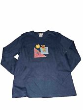 Vintage Disney World Winnie The Pooh Long Sleeve Embroidered T-Shirt Women’s Med picture