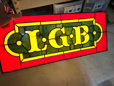 Large LGB Leaded Stained Glass Dealer Sign - Beautiful 2 Foot Sign picture