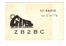 Ham Radio Vintage QSL Card     ZB2BC 1967 GIBRALTAR picture