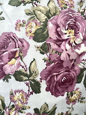 Vintage Marcus Brothers Co. Purple Roses on Lilac Floral Fabric 44