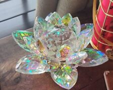 OwnMy 3 Inch Sparkle Crystal Lotus Flower Figurines Decorative  3.2“ x 1.9“ picture