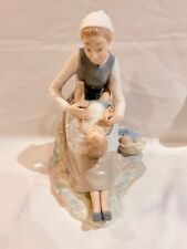Vintage NAO Made in Spain Figurine #130 Mother Playing With Baby Excellent picture