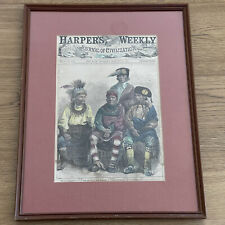 Harper’s Weekly 1866 Iowa Sac Fox Indian Delegation At Washington Hand Colored picture
