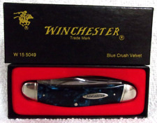 Winchester W 15 5049 1998 5 Blade Sowbelly Blue Crush Velvet picture