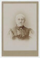 Antique Circa 1880s Cabinet Card Lovely Older Woman With Glasses Livermore, ME picture