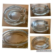 Thomas Gregory Galvanizing Works Steel Co. Clear Glass Horse Shoe Shaped Ashtray picture