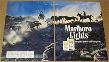 1988 Marlboro Lights Cigarettes 2-Page Print Ad Advertisement Vintage Spirit of picture