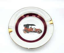 Antique Car Ceramic Ashtray 1912 Austin Convertible Trinket Dish Tray Gold Rim  picture